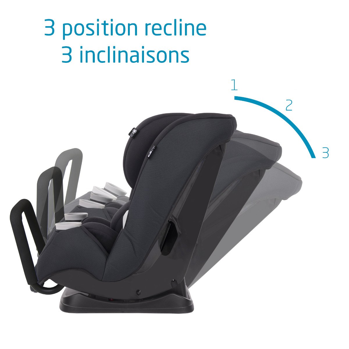 Pria All In One Convertible Car Seat - Authentic Black