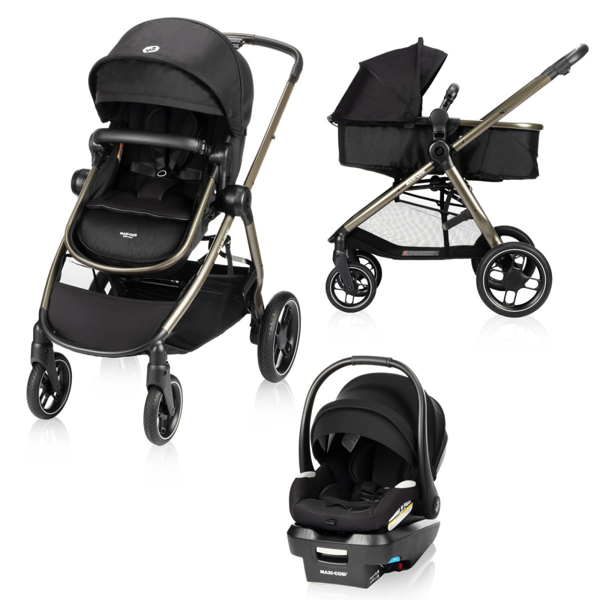 Zelia Luxe 5-in-1 Modular Travel System - New Hope Black