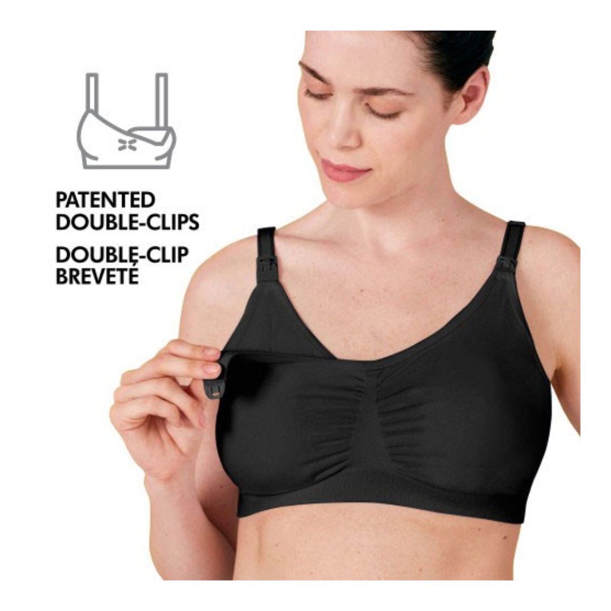 3 in 1 Nursing and Pumping Bra - Black