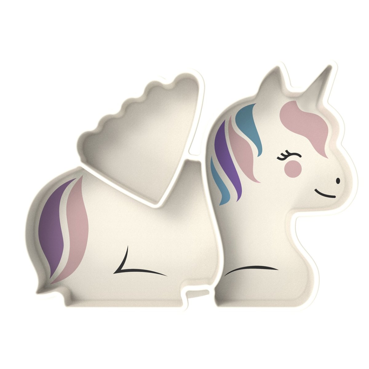Divided Silicone Suction Plate - Unicorn