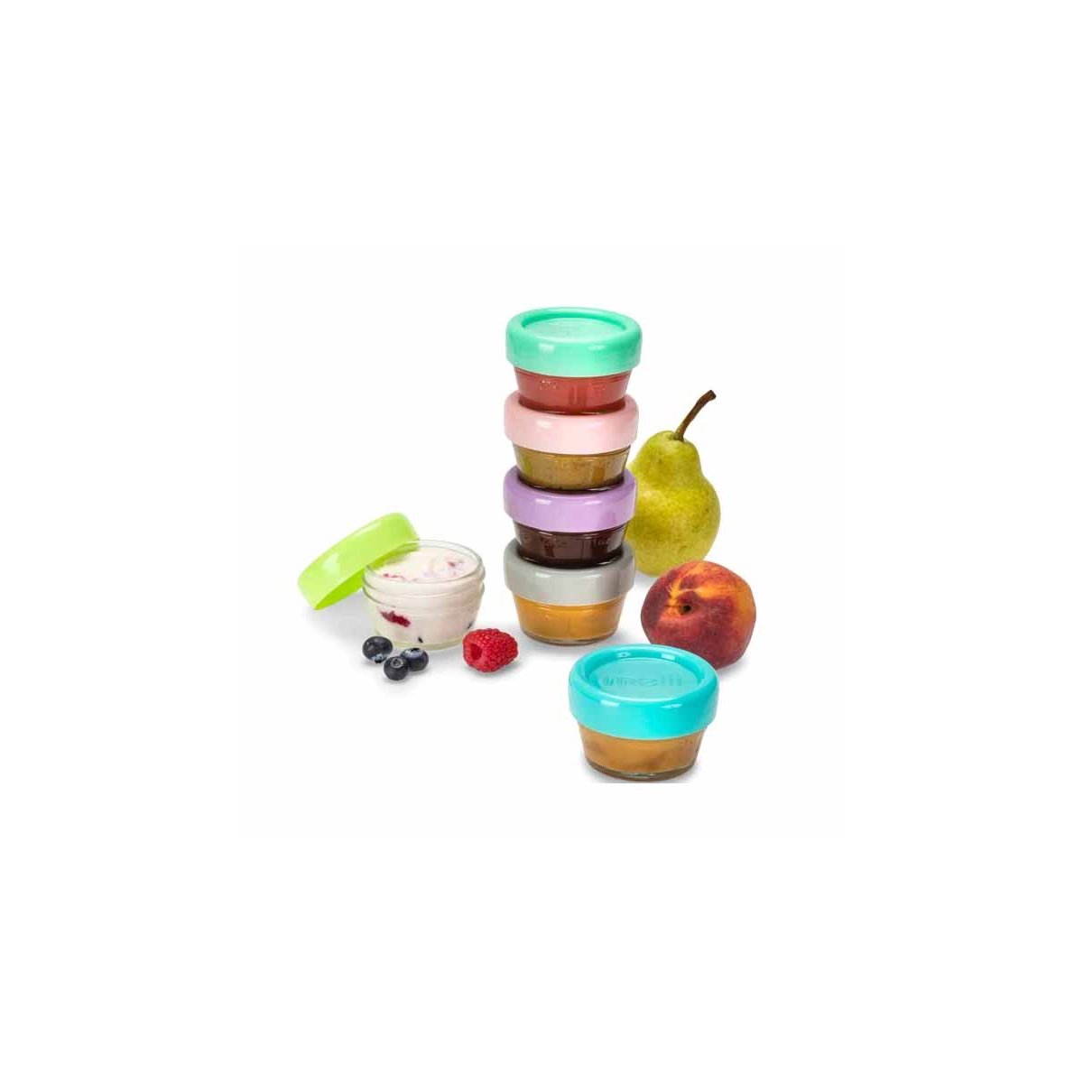 Glass Food Container 2oz - 6 Piece Set