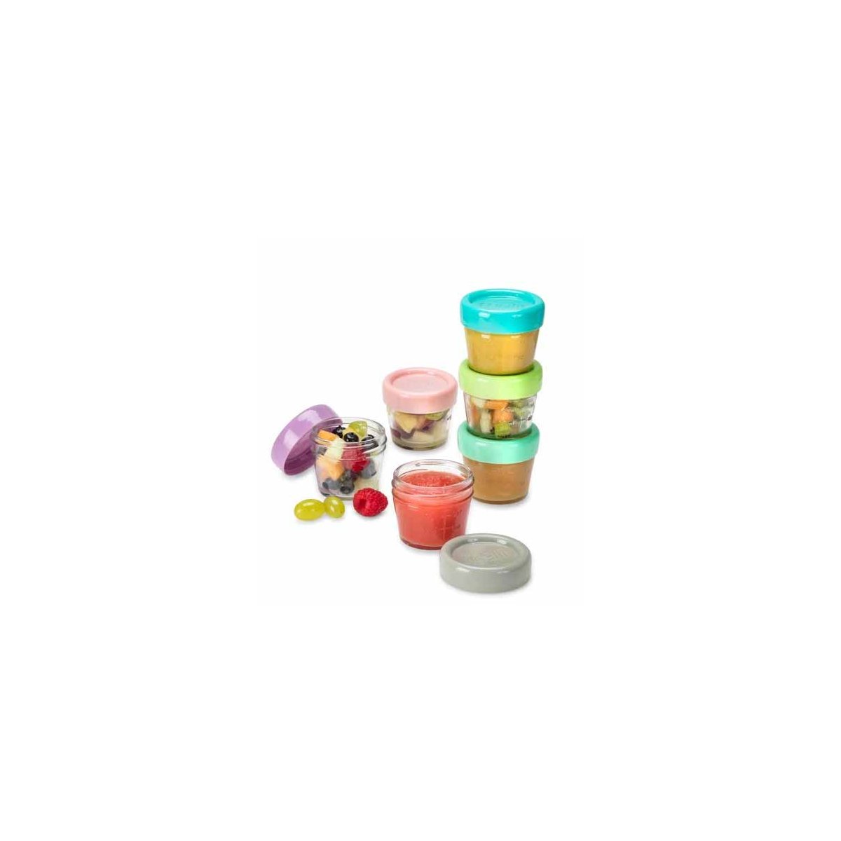 Glass Food Container 4oz - 6 Piece Set