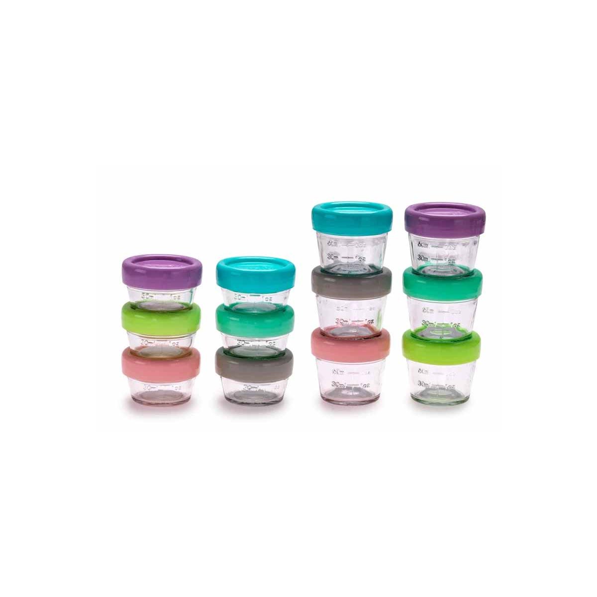 Glass Food Container 4oz - 6 Piece Set