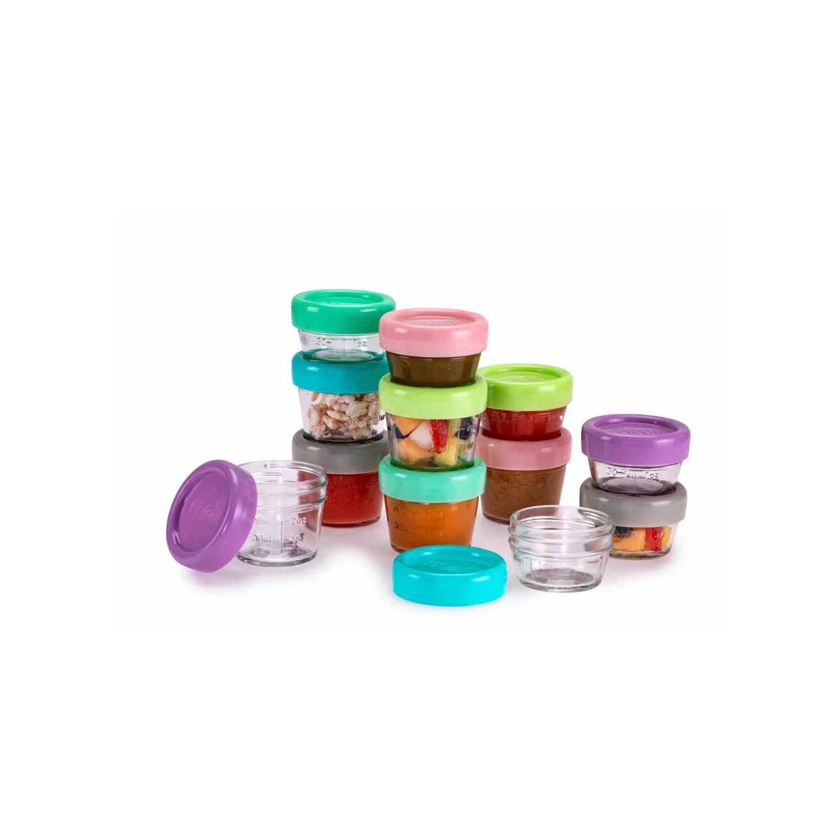 Glass Food Container 4oz - 6 Piece Set