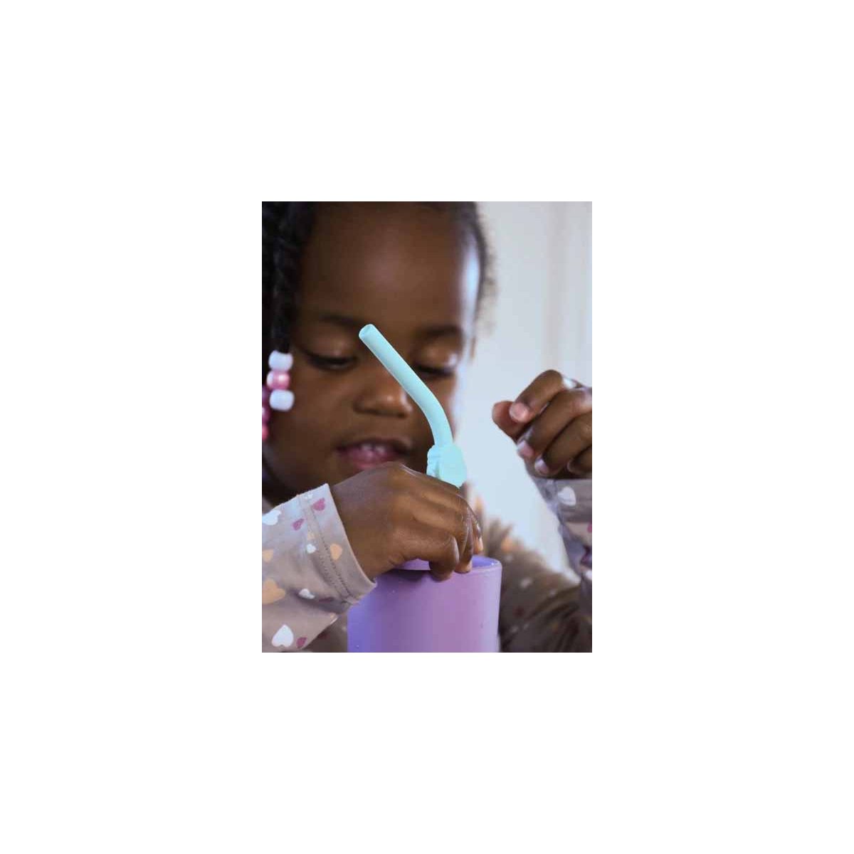 Silicone Animal Straws - set of 6