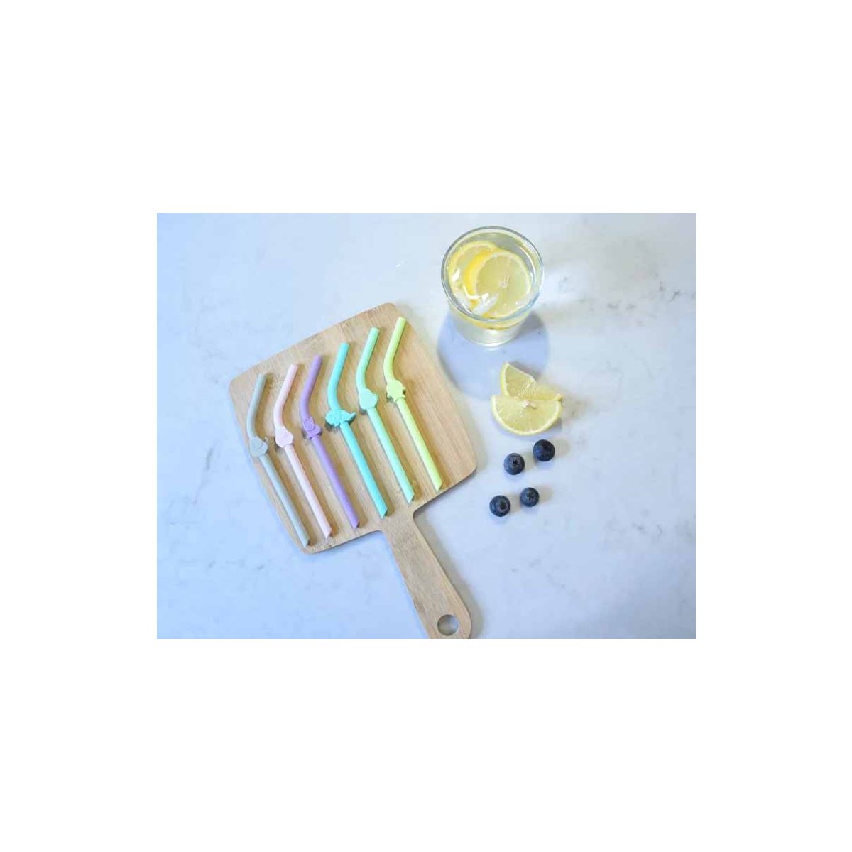 Silicone Animal Straws - set of 6