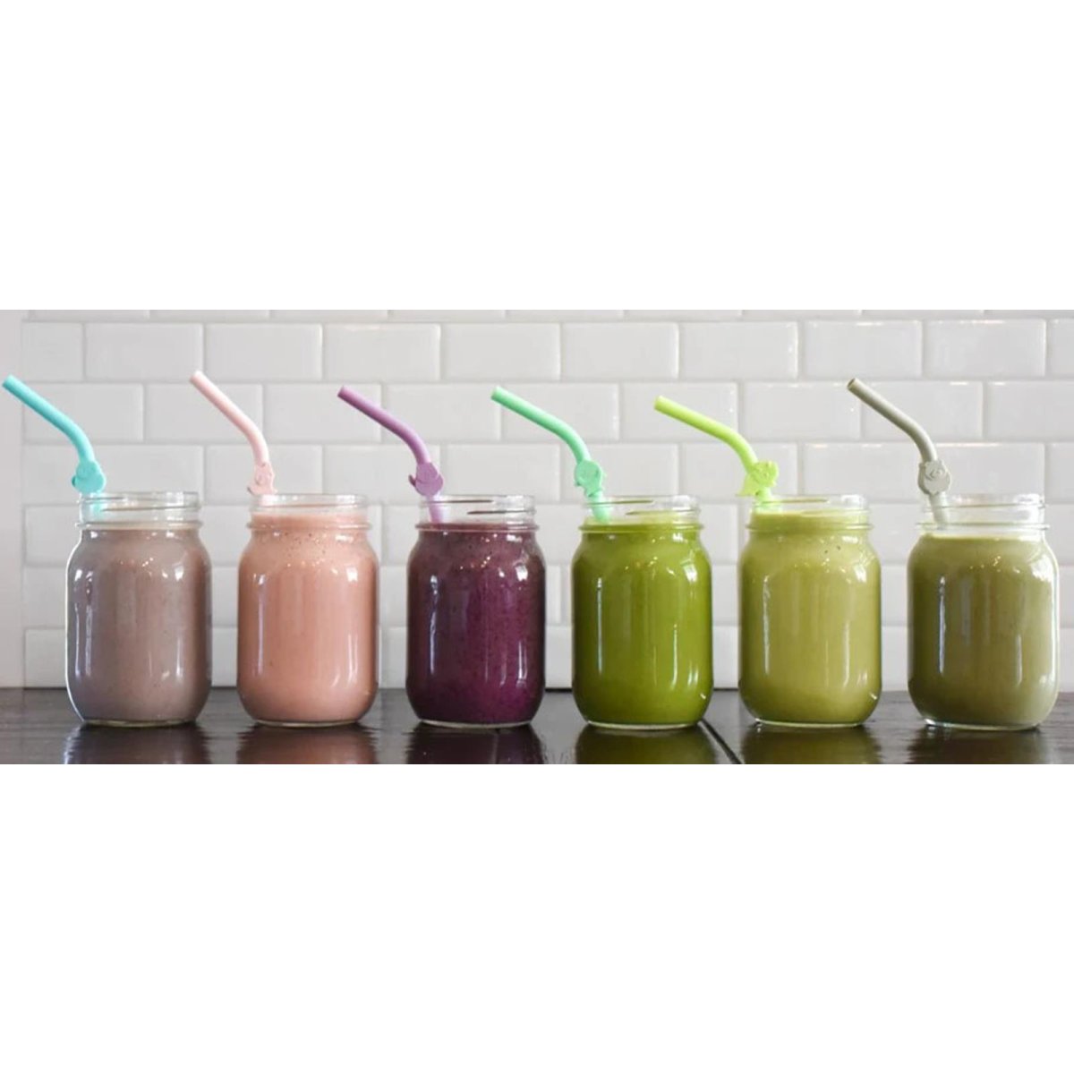 Silicone Straws 6 Piece