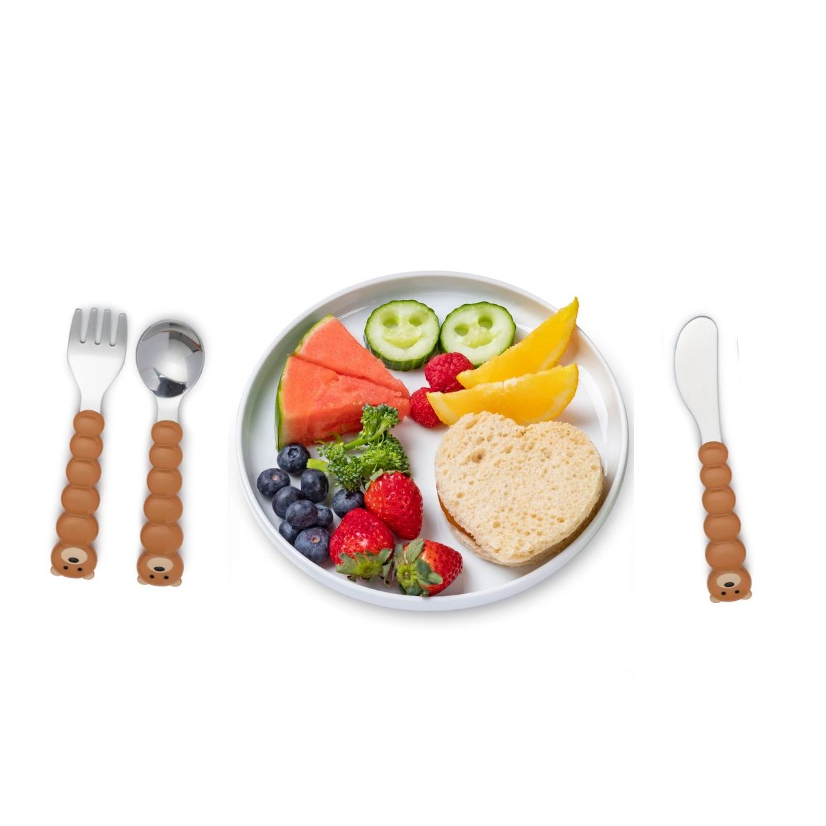 6 piece Utensil Set - Shark/Bear