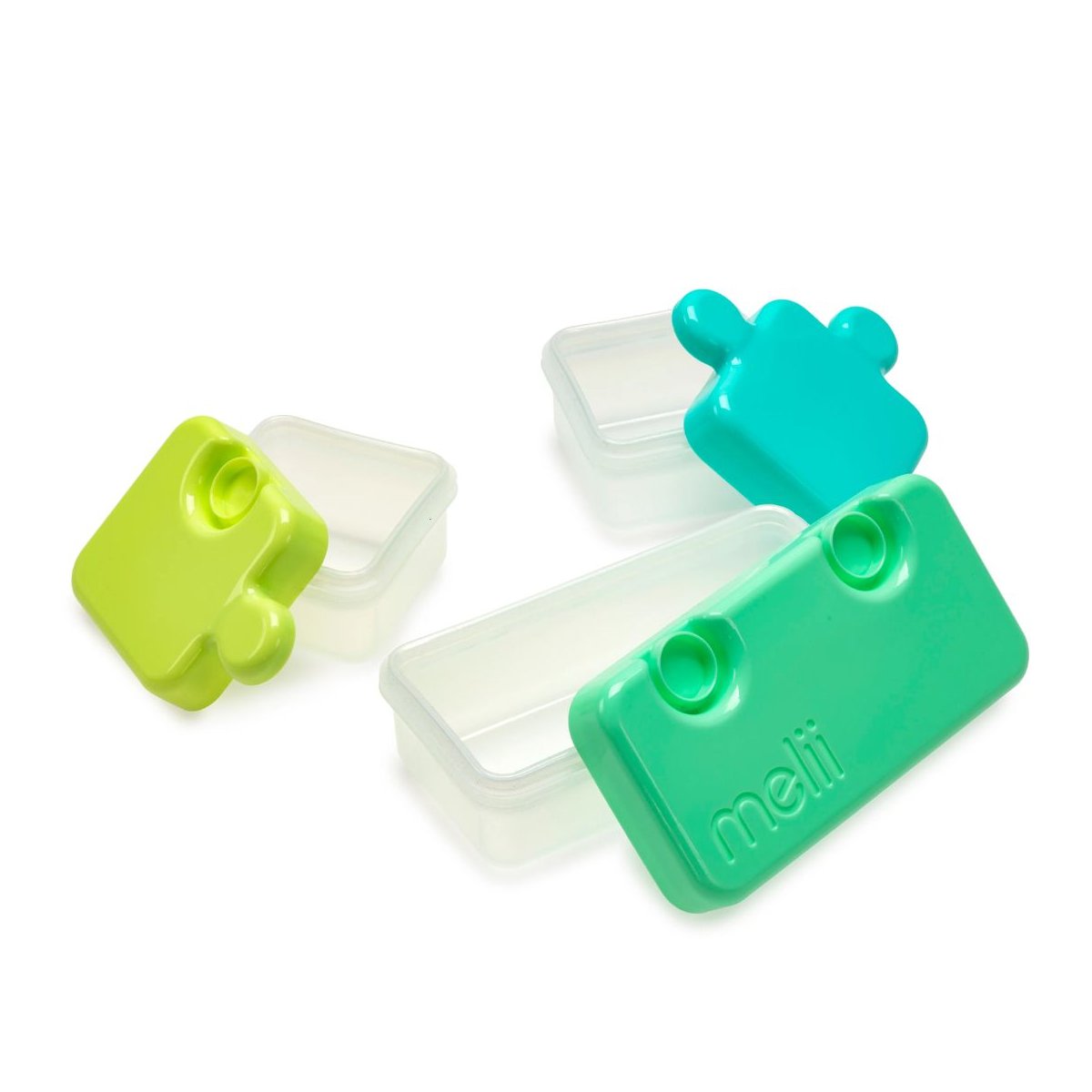 Puzzle Food Storage Container - Blue/Lime/Mint