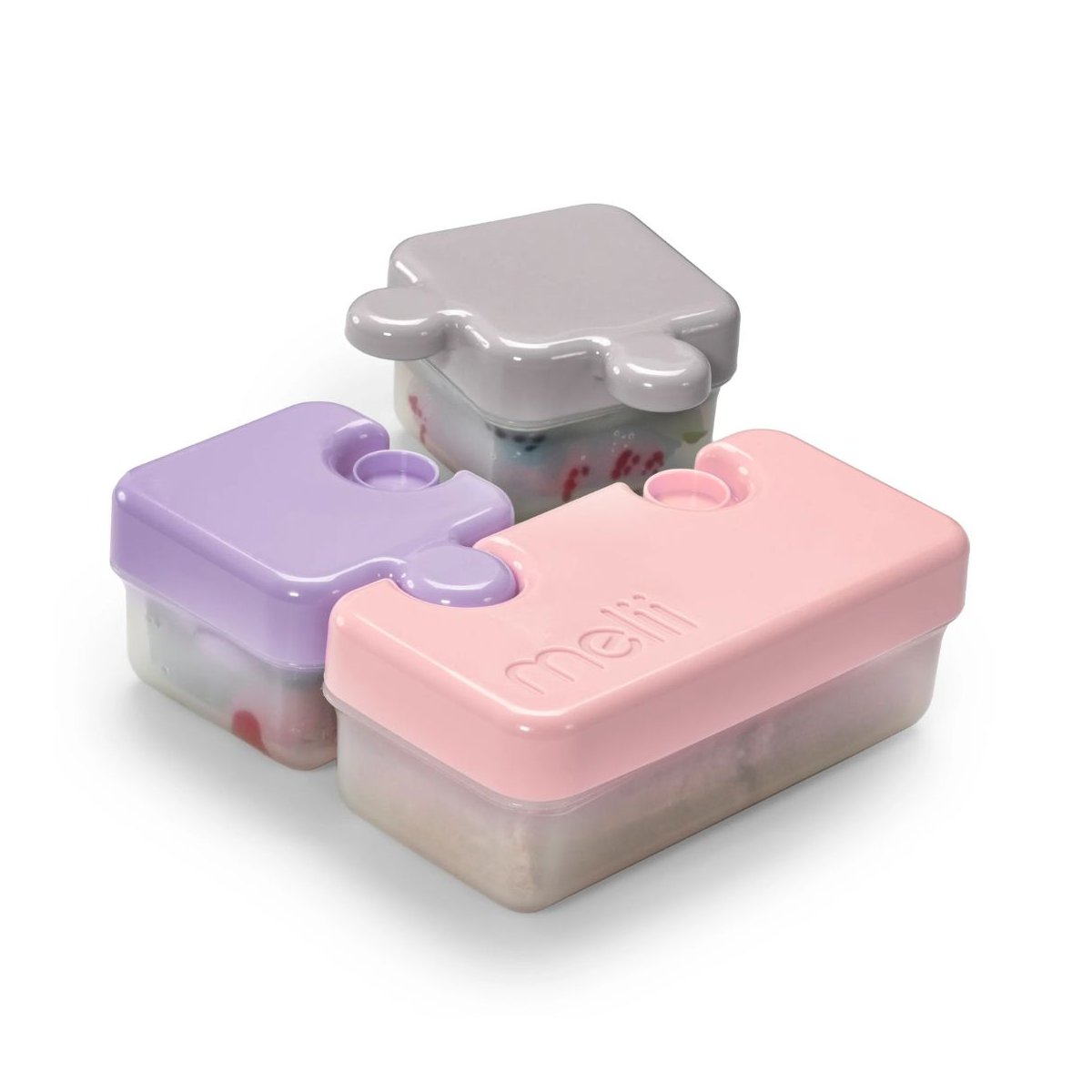 Puzzle Food Storage Container - Pink/Grey/Purple