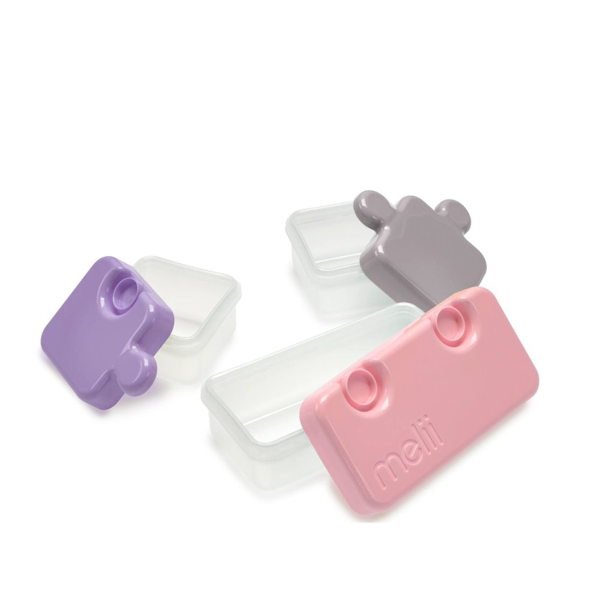 Puzzle Food Storage Container - Pink/Grey/Purple