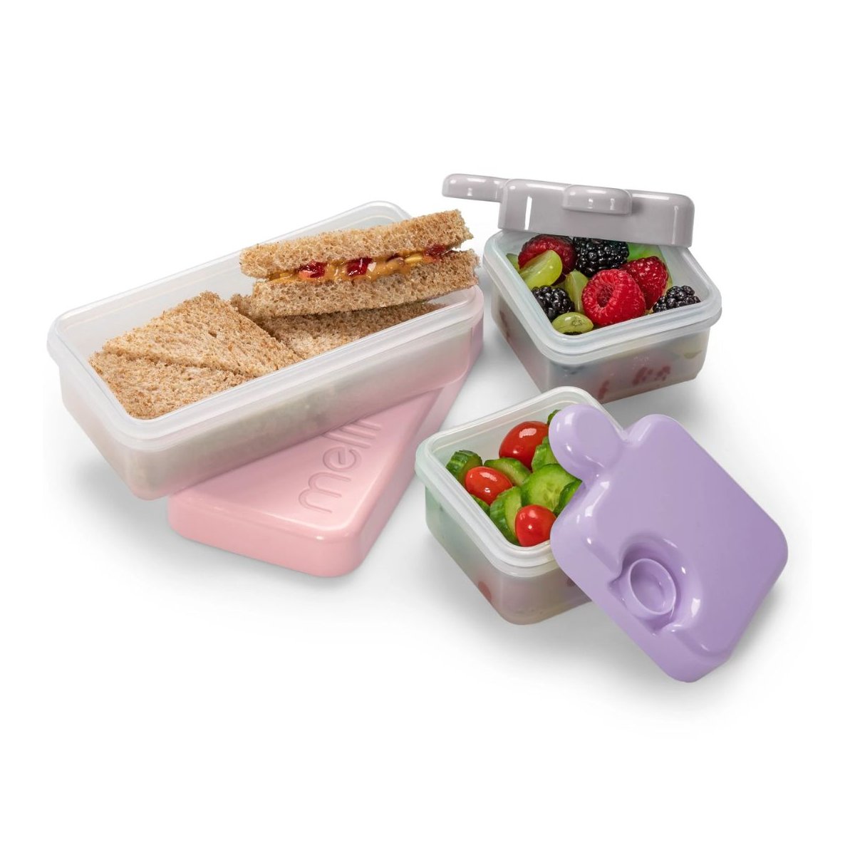 Puzzle Food Storage Container - Pink/Grey/Purple