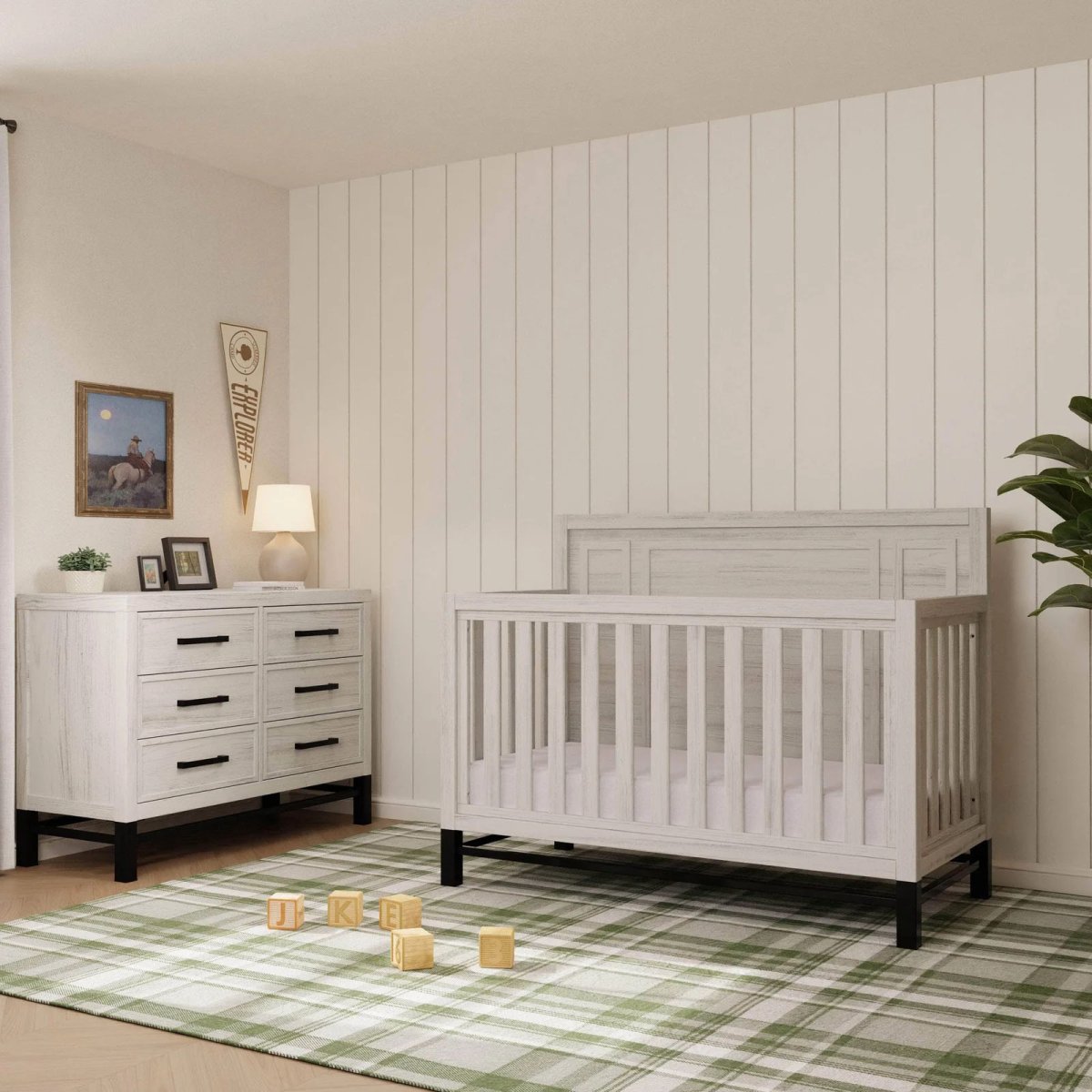 Newbern 4-in-1 Convertible Crib - White Driftwood