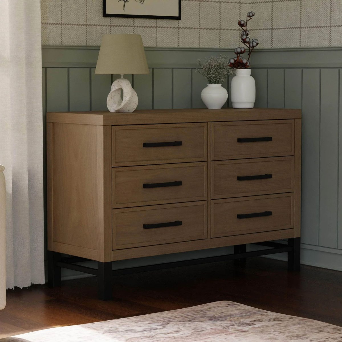 Newbern 6 Drawer Assembled Dresser - Driftwood
