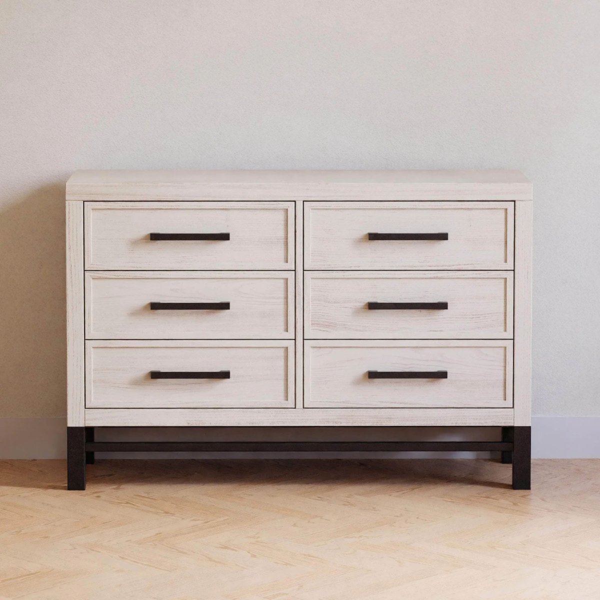 Newbern 6 Drawer Assembled Dresser - White Driftwood
