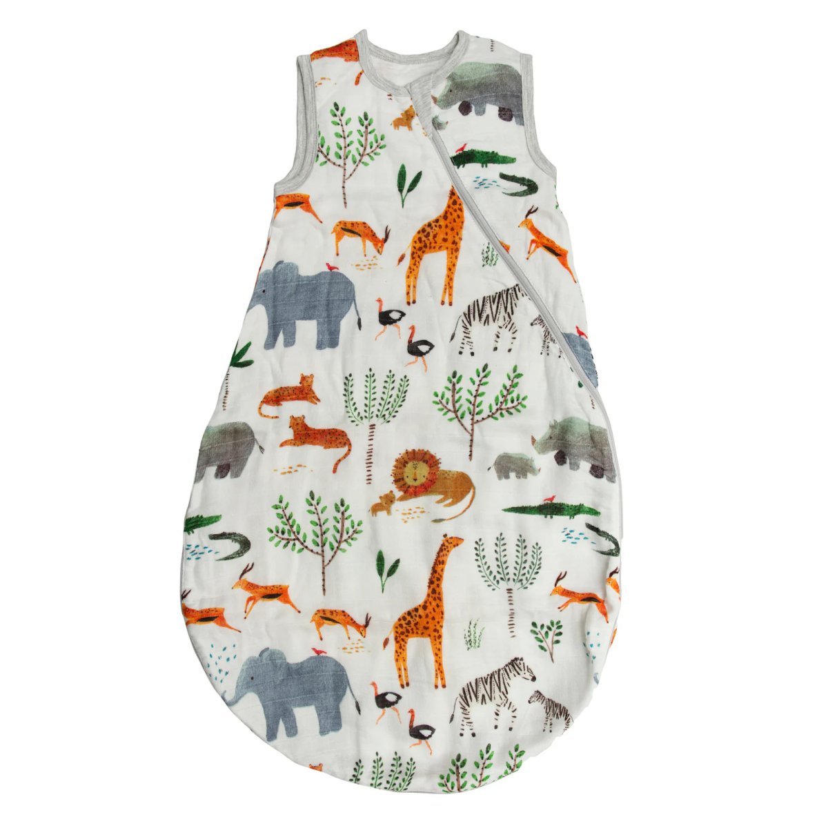 Muslin Lightweight Sleep Bags 0.5 TOG - Safari Jungle