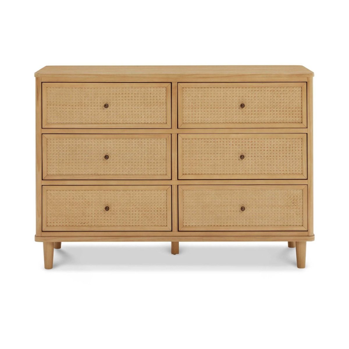 Marin with Cane 6 Drawer - Honey Cane