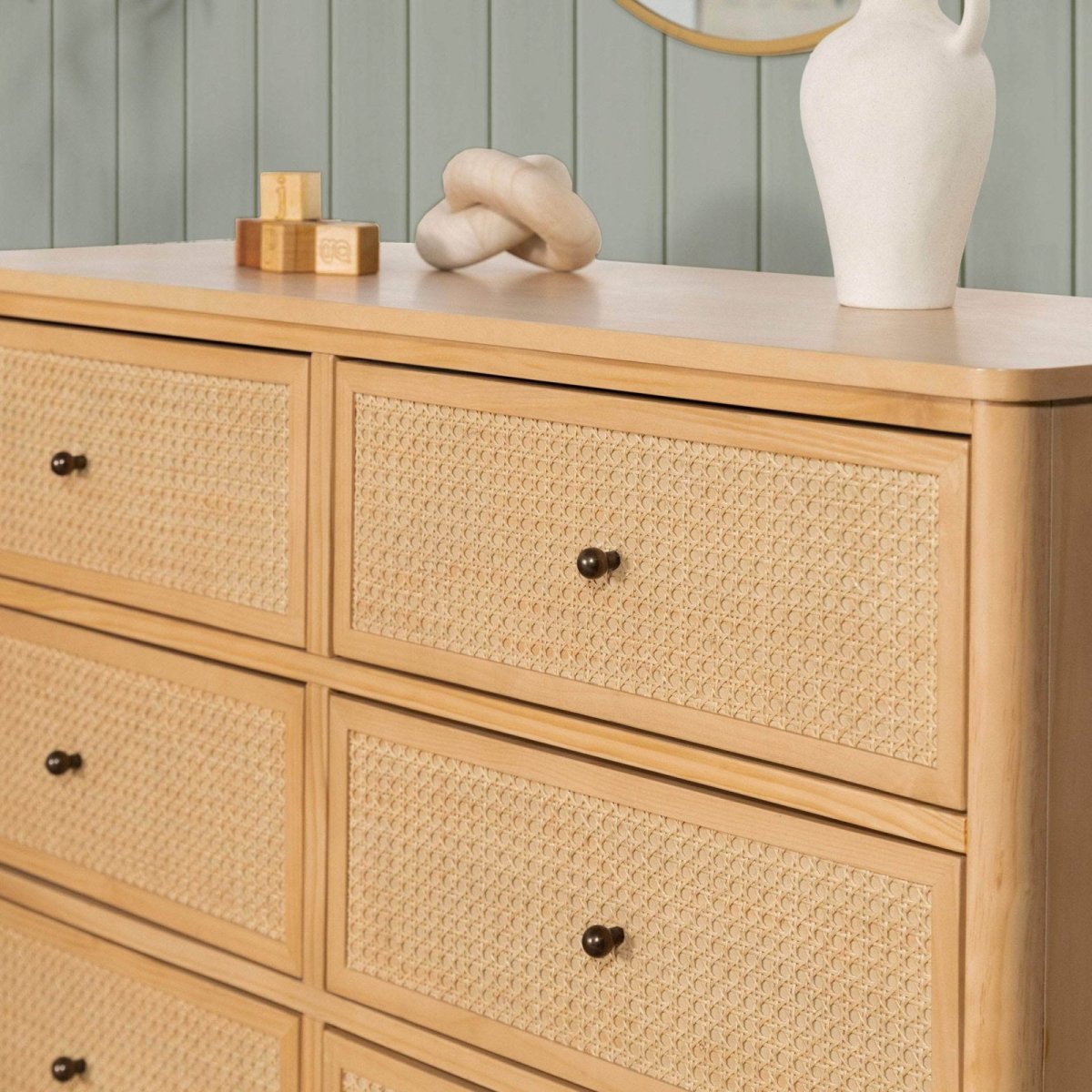 Marin with Cane 6 Drawer - Honey Cane