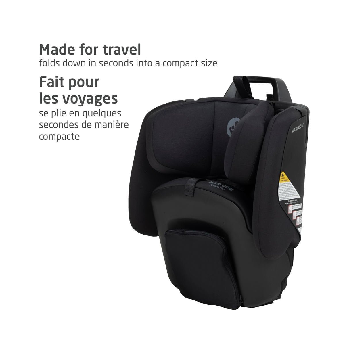 Nomad Plus Travel Car Seat - Authentic Black