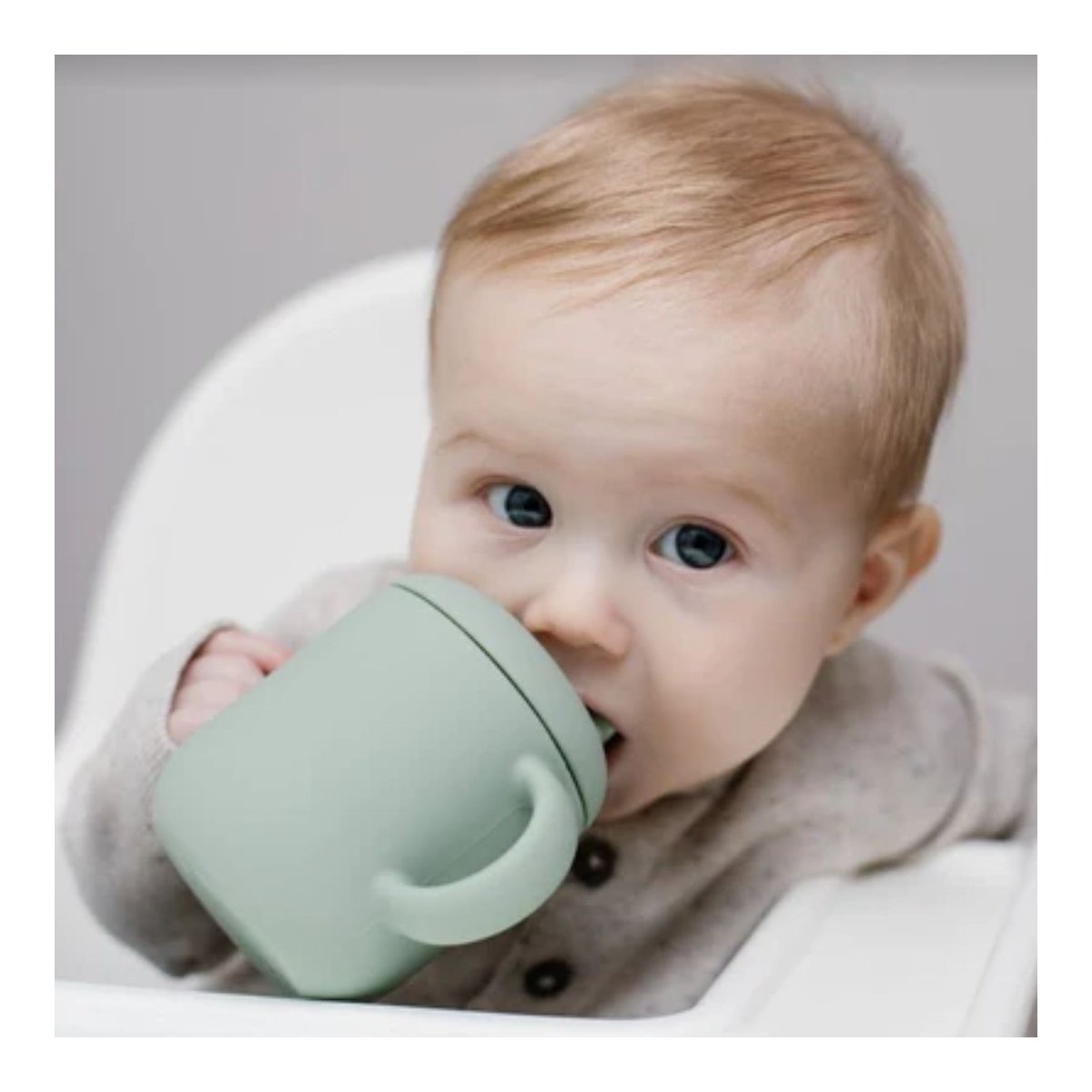 Silicone Sippy Cup with Handles - Soft Blush