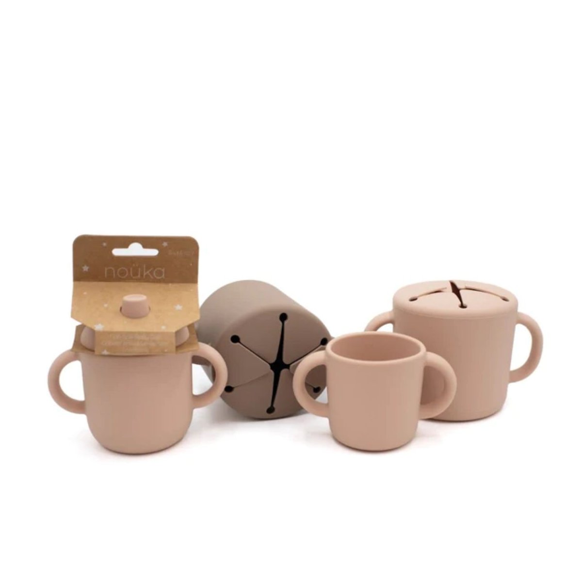 Silicone Sippy Cup with Handles - Soft Blush