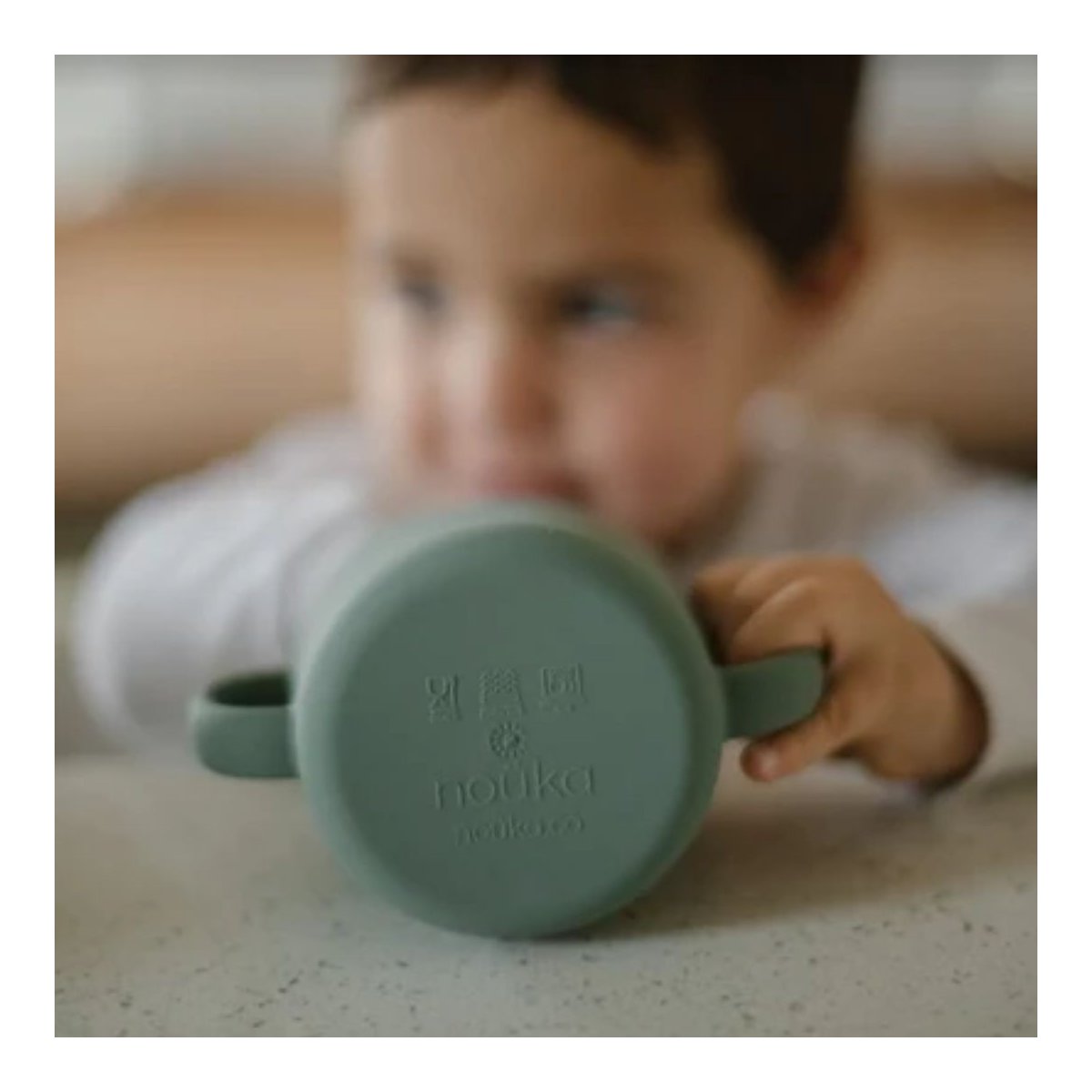 Silicone Sippy Cup with Handles - Leaf