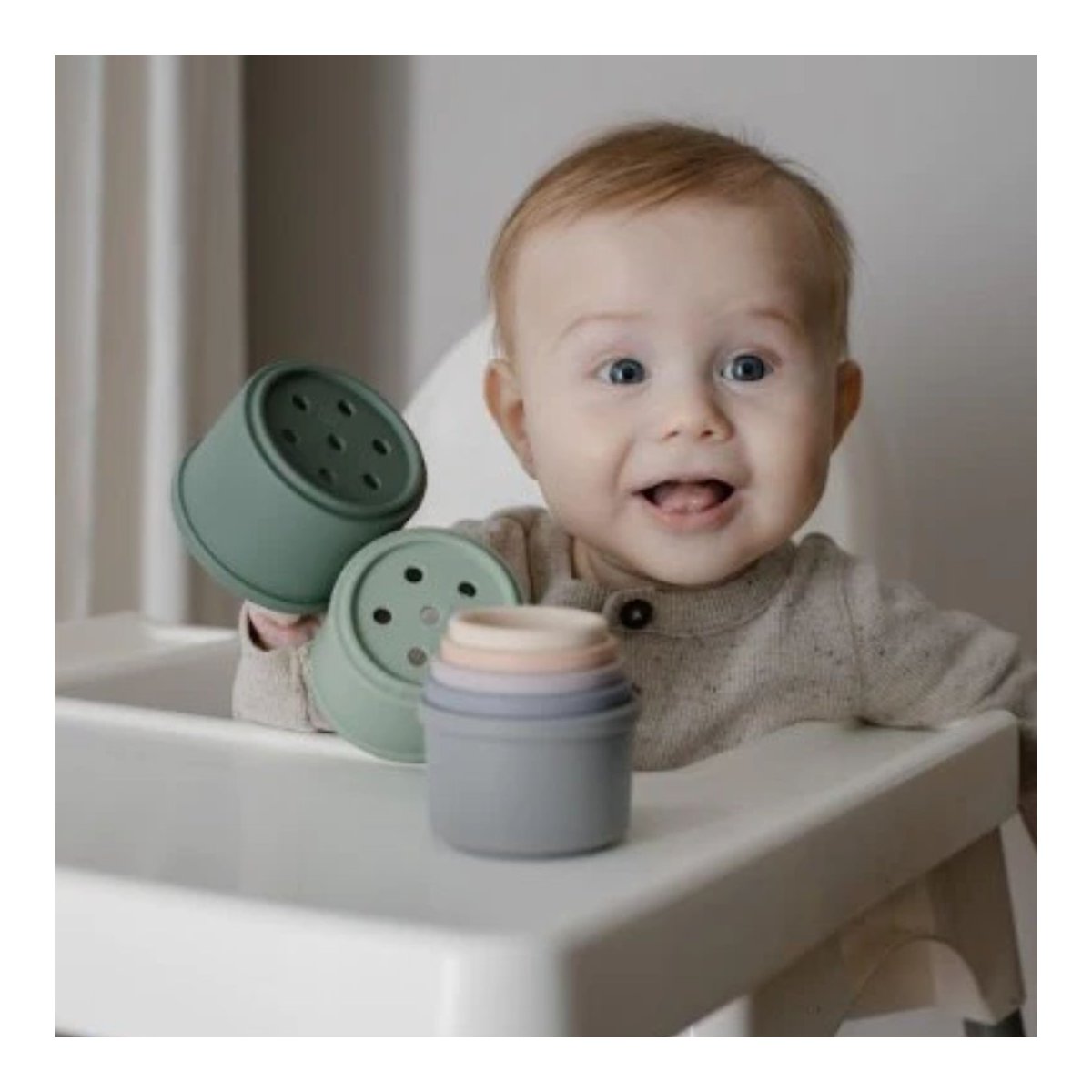 Silicone Stacking Cups - Sky Set