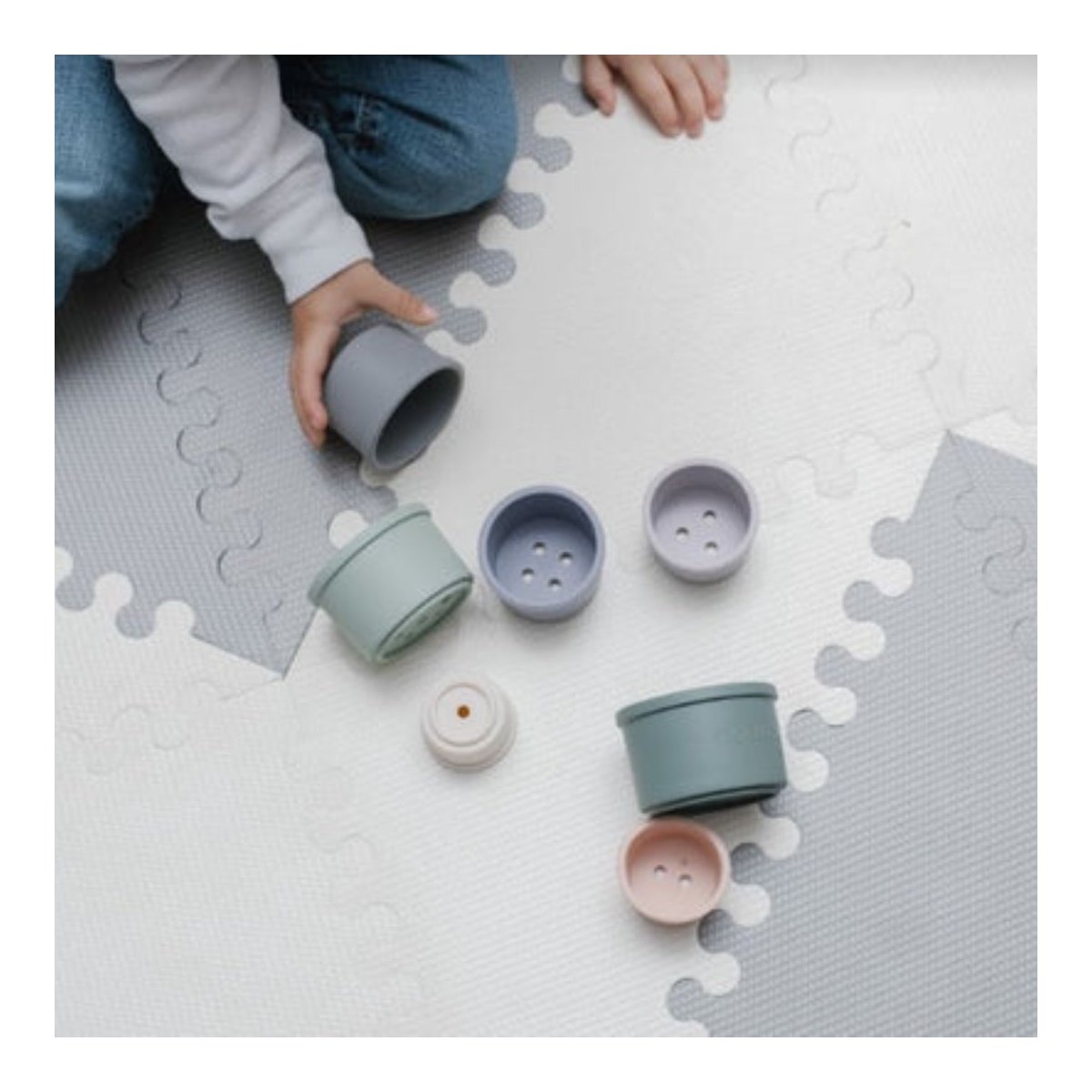 Silicone Stacking Cups - Sky Set