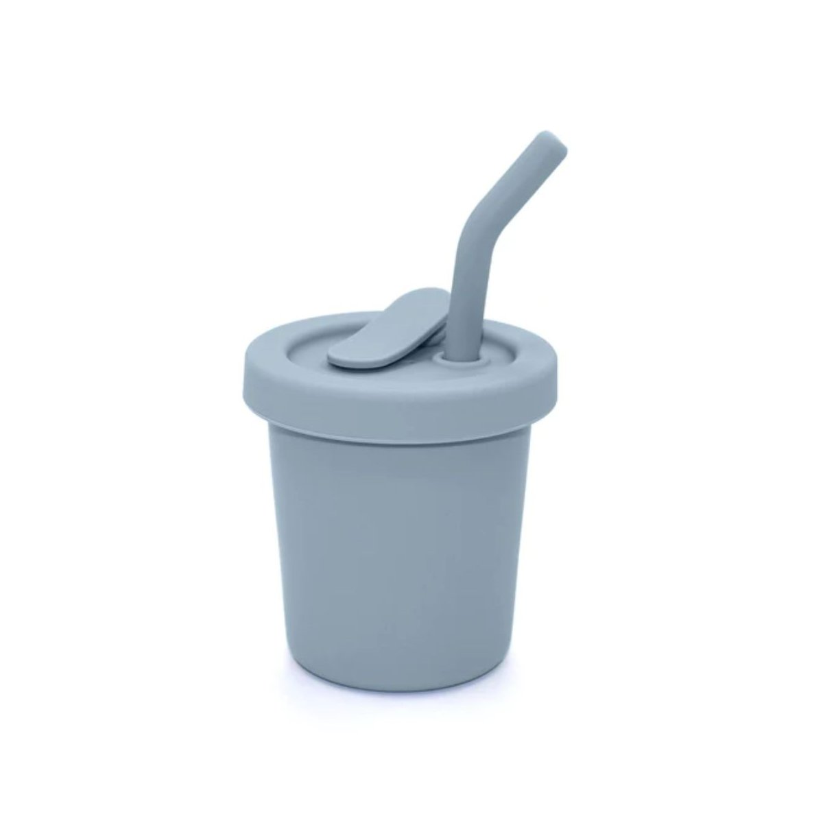 Silicone Straw Cup 6 oz - Lily Blue