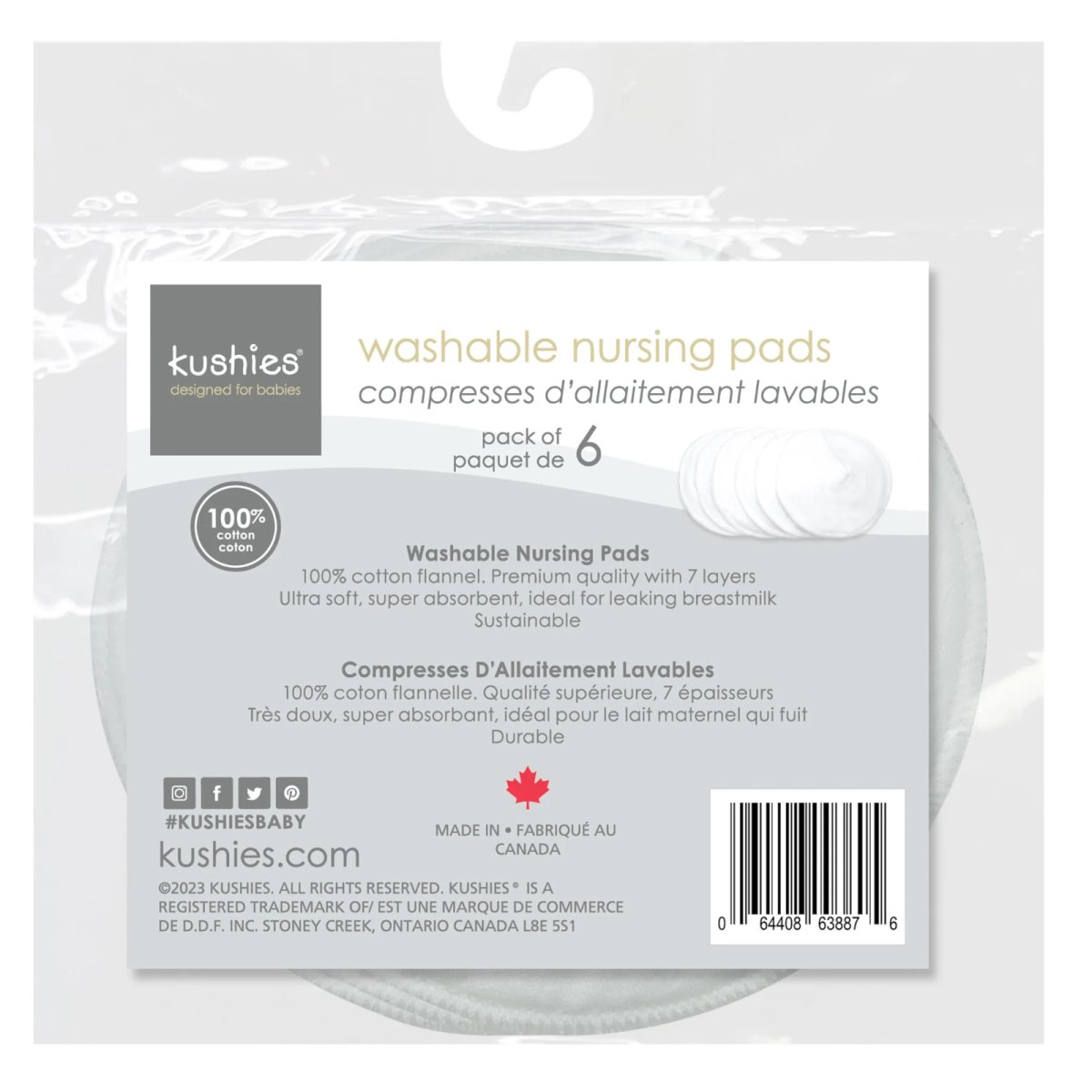Nursing Pad Flannel 7 Layers - 6pk
