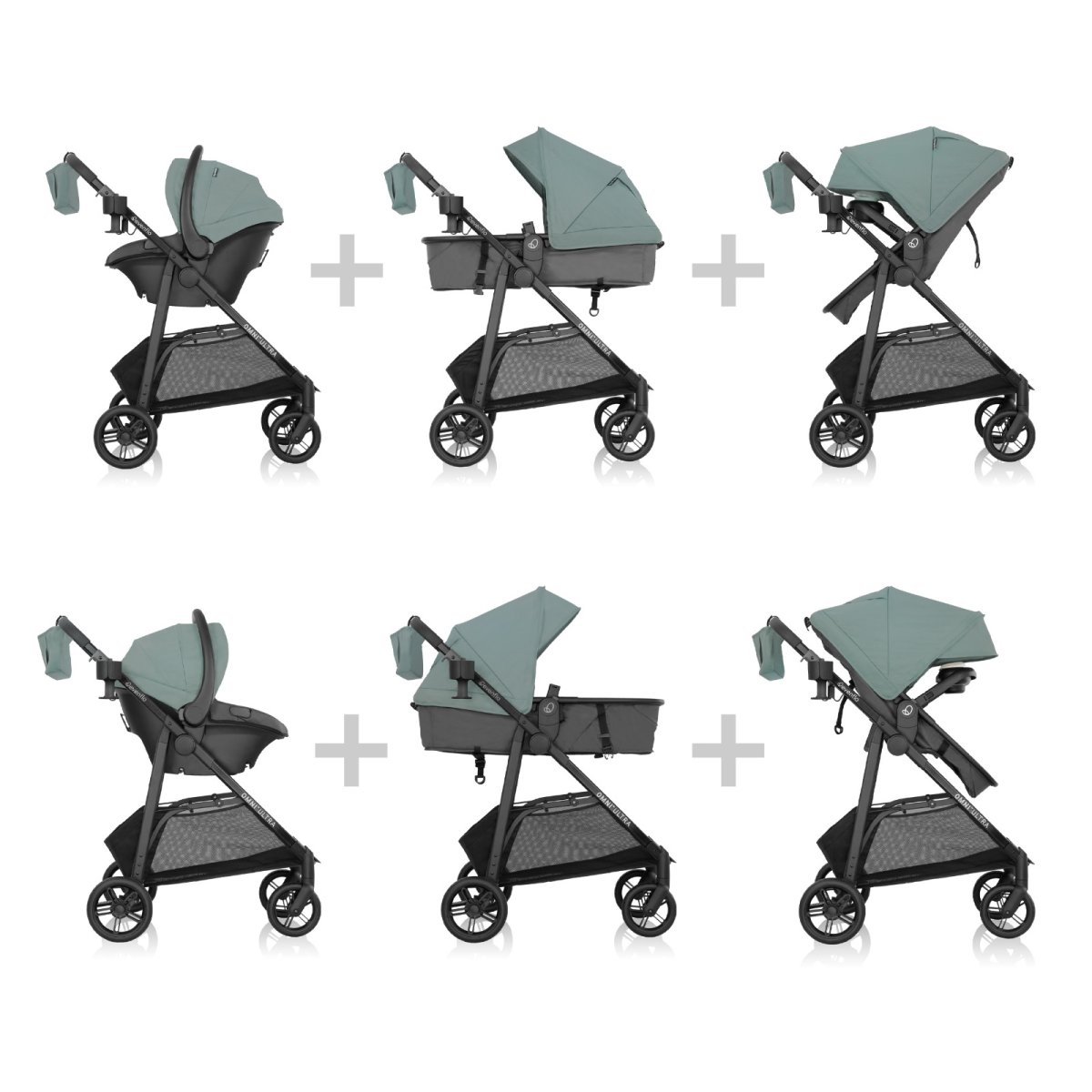 Omni Ultra Travel System with Revolve180 LiteMax NXT - Pacific Green