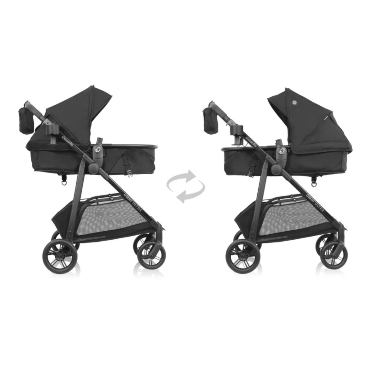 Omni Ultra Travel System with Revolve180 LiteMax - Caviar Black