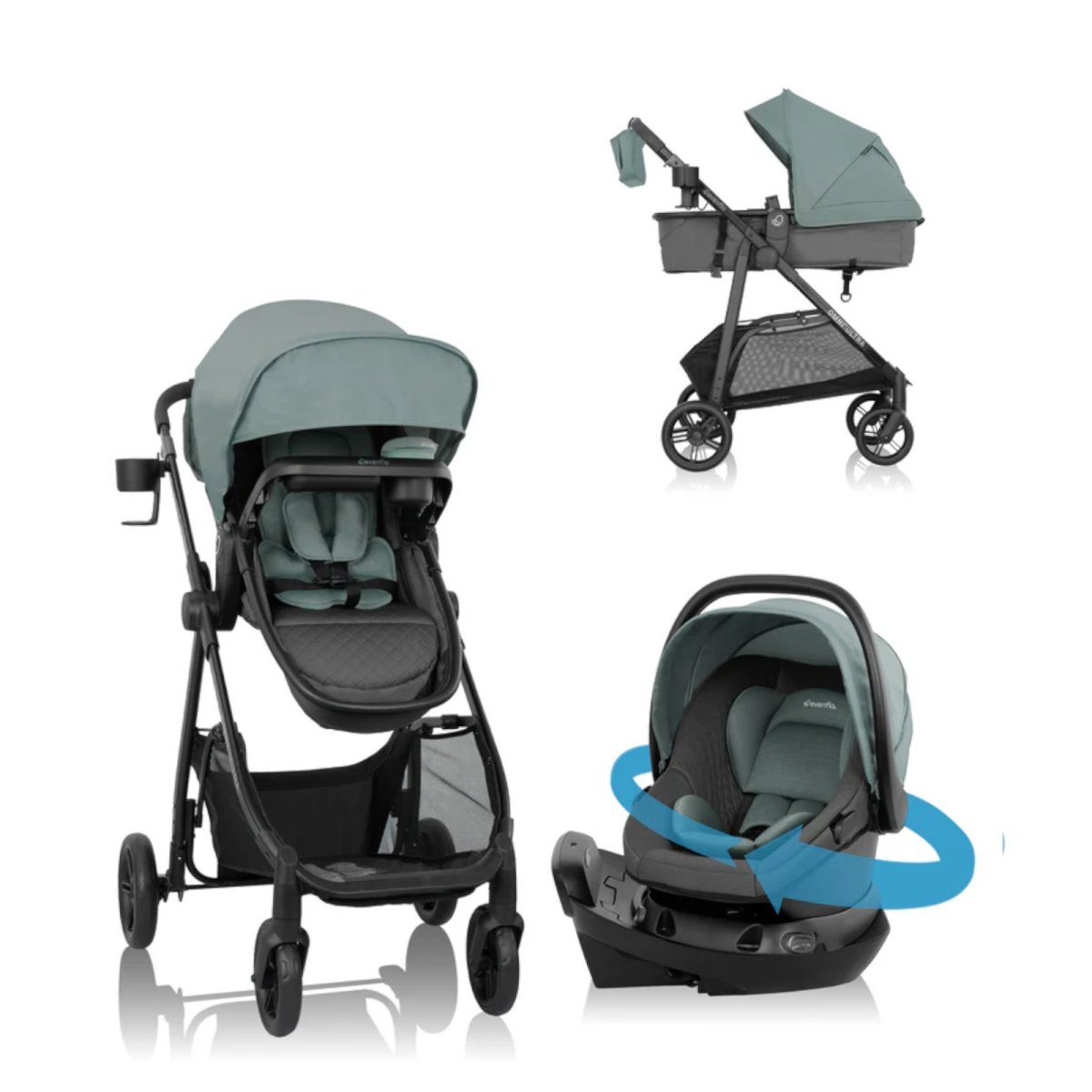 Omni Ultra Travel System with Revolve180 LiteMax - Pacific Green