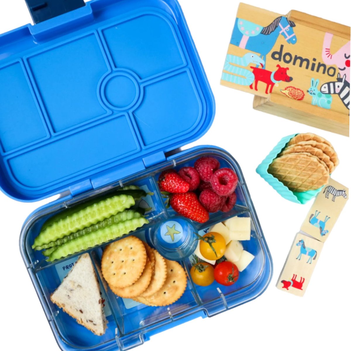 Original 6 Compartment - Surf Blue with Race Cars Tray