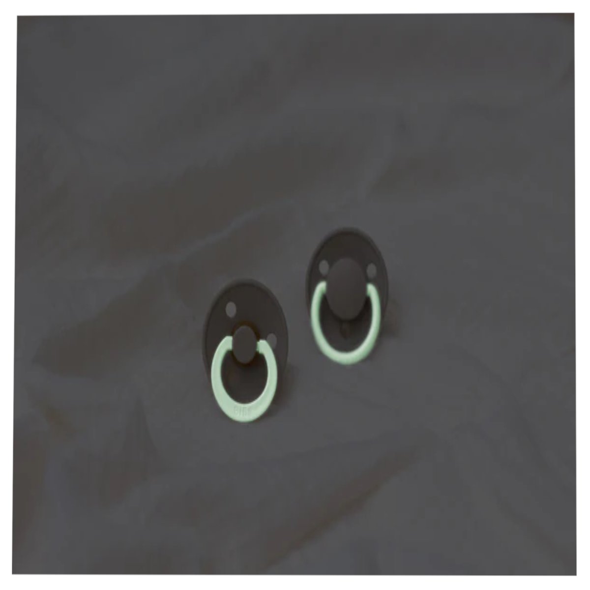  Bibs Original COLOUR Latex 2 PK Glow Pacifier - Black