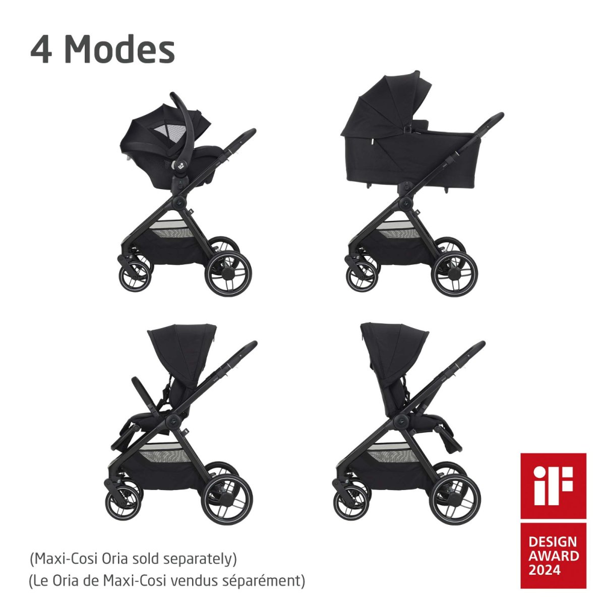 Oxford Stroller Car Seat Bundle - Twillic Black