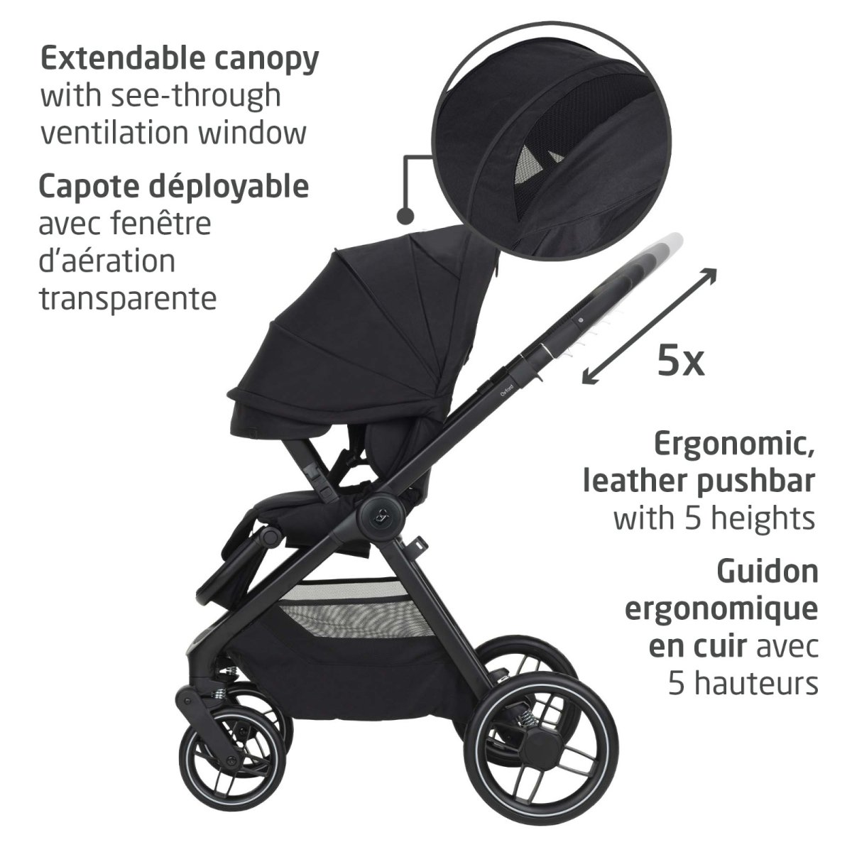Oxford Stroller Car Seat Bundle - Twillic Black