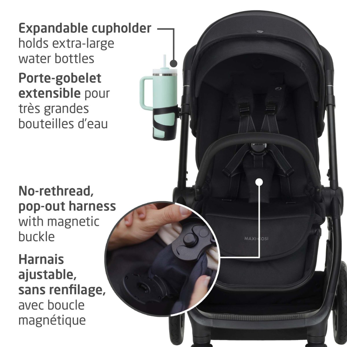 Oxford Stroller Car Seat Bundle - Twillic Black