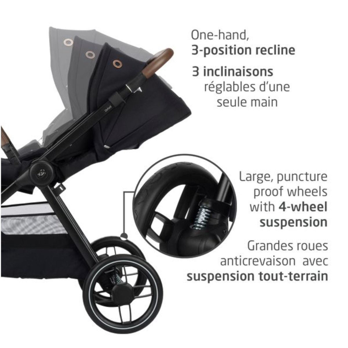 Oxford Stroller Car Seat Bundle - Twillic Black