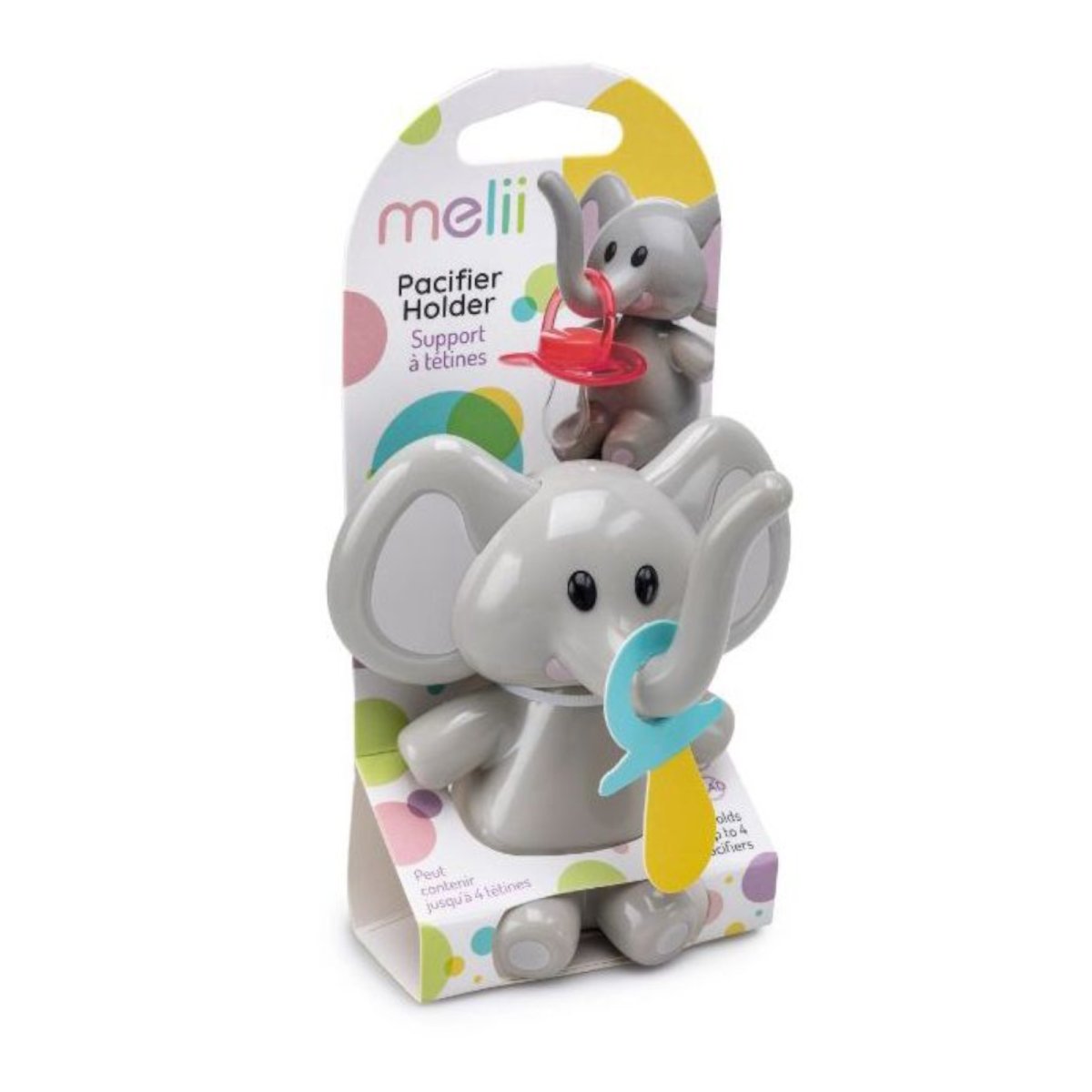Pacifier Holder - Elephant with Grey ears