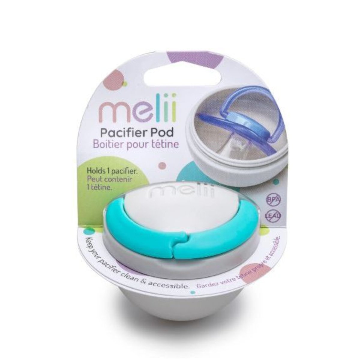 Pacifier Pod - Grey & Blue