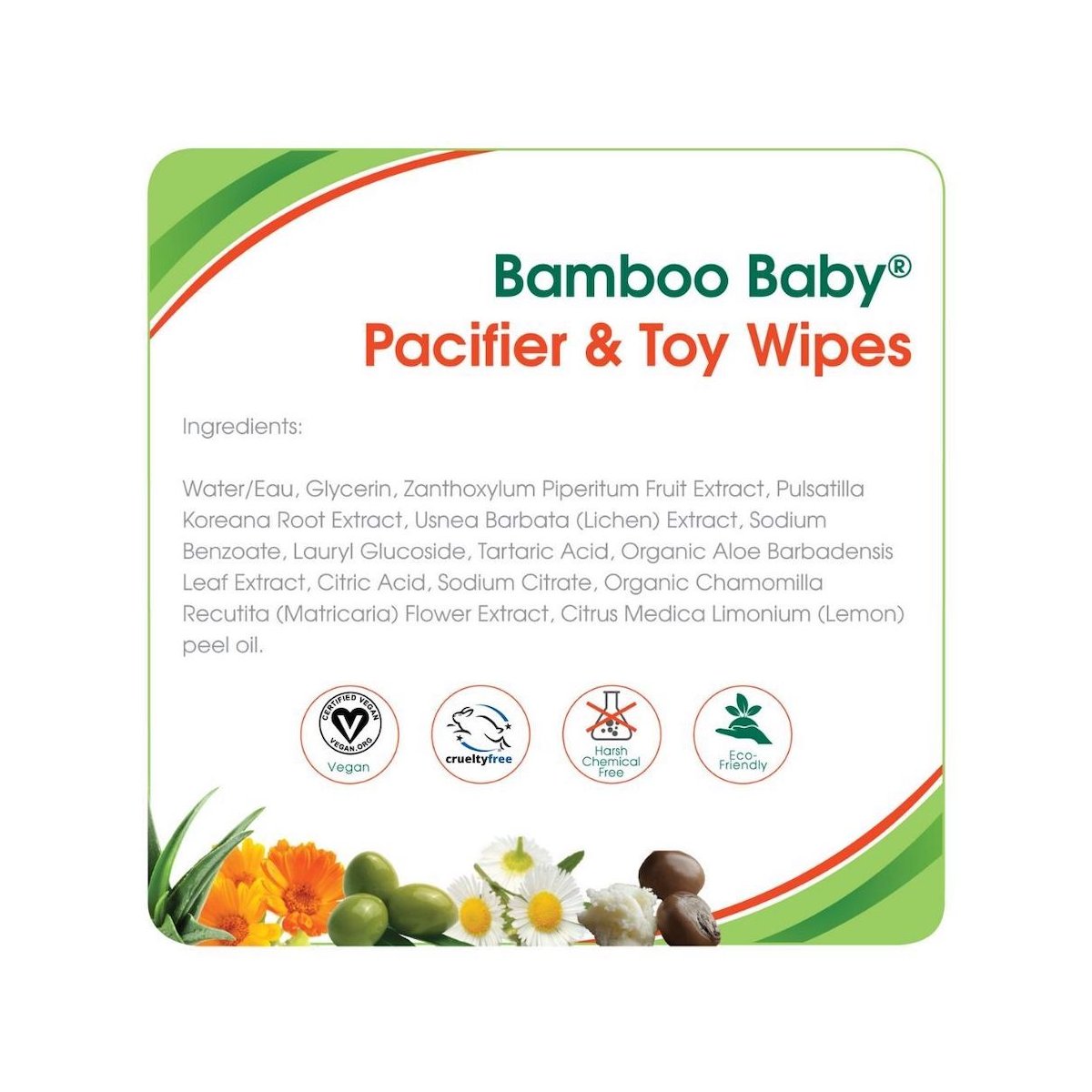Bamboo Baby Pacifier & Toy Wipes 30 Count