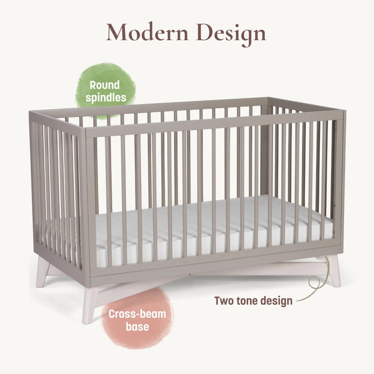 Pala 4-1 Crib - White/Whitewash