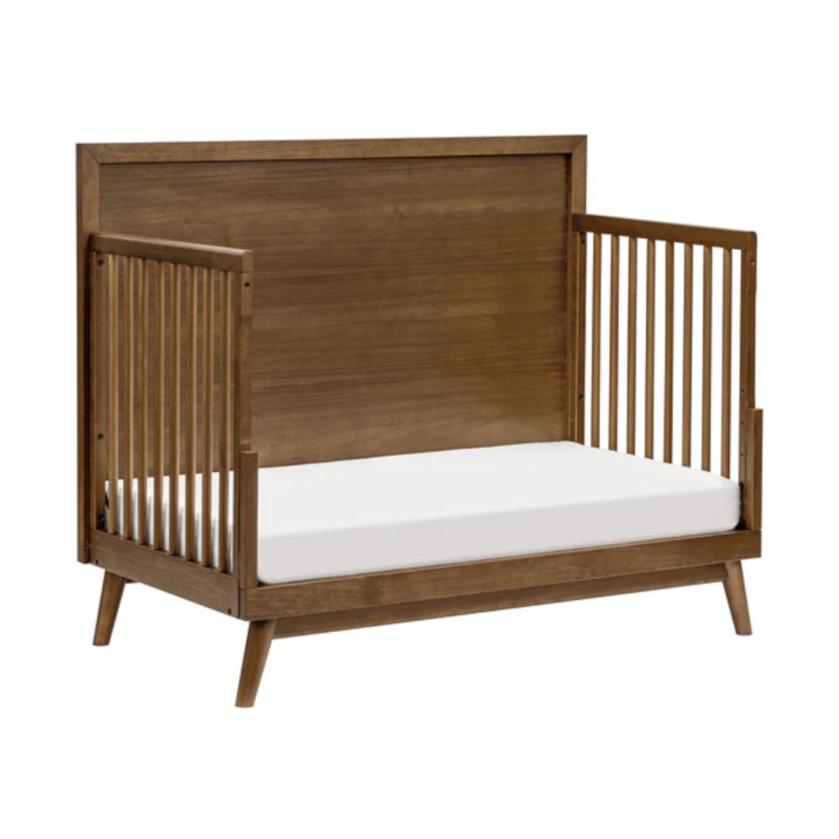 Palma 4 In 1 Crib With Toddler Rail - Natural Walnut