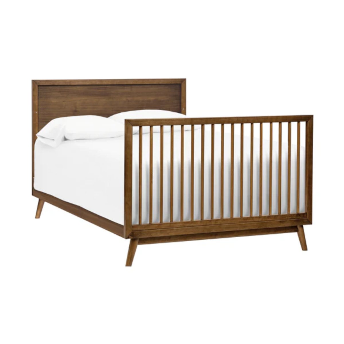 Palma 4 In 1 Crib With Toddler Rail - Natural Walnut