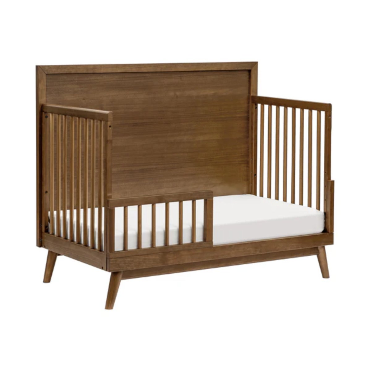 Palma 4 In 1 Crib With Toddler Rail - Natural Walnut