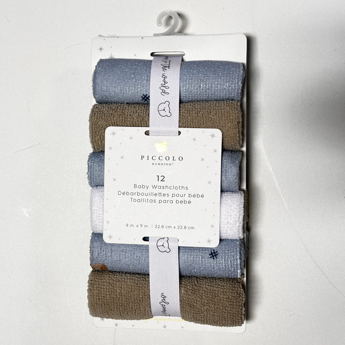 12 Pack Washcloths - Blue