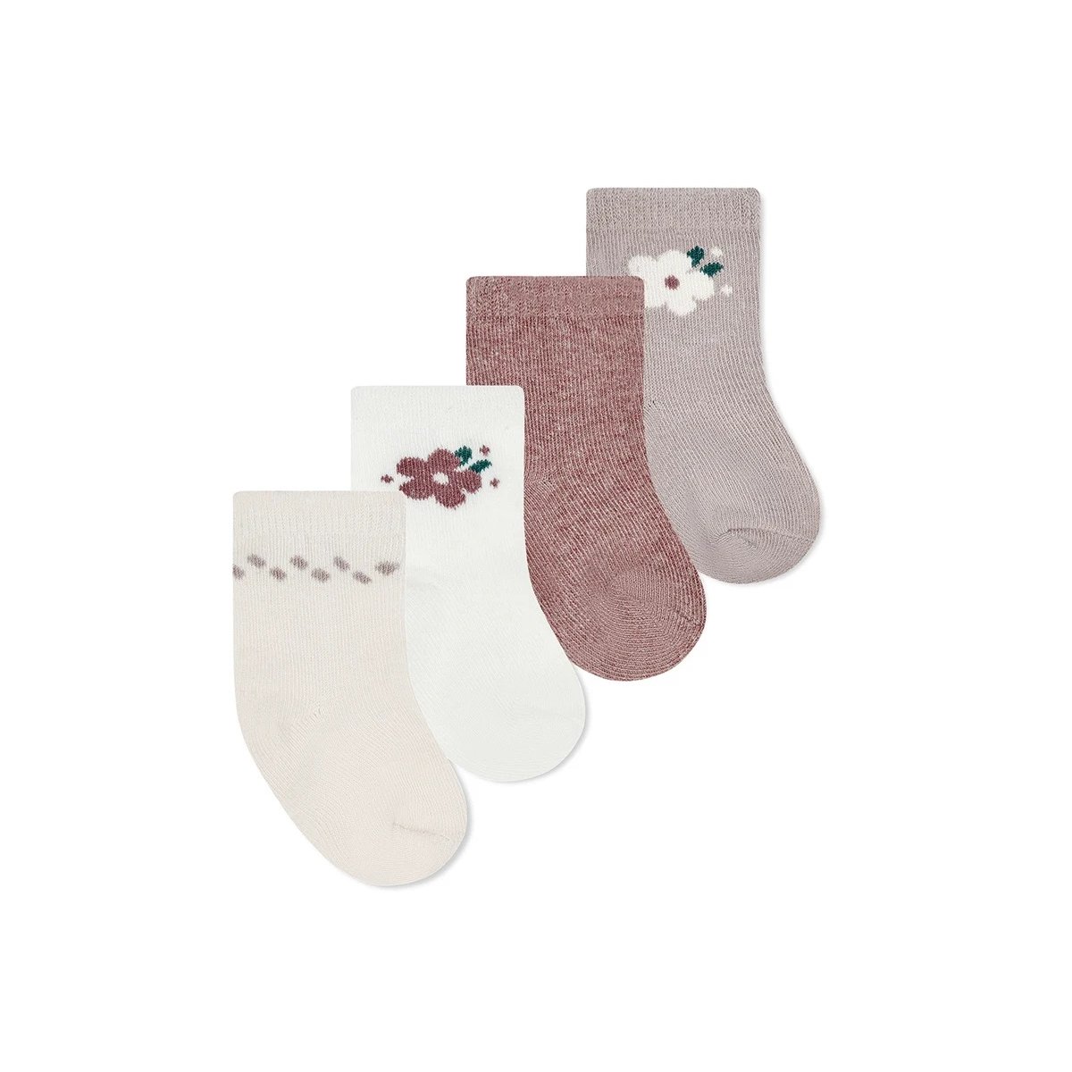 8 Pair of Woven Sock 0-12M - Pink