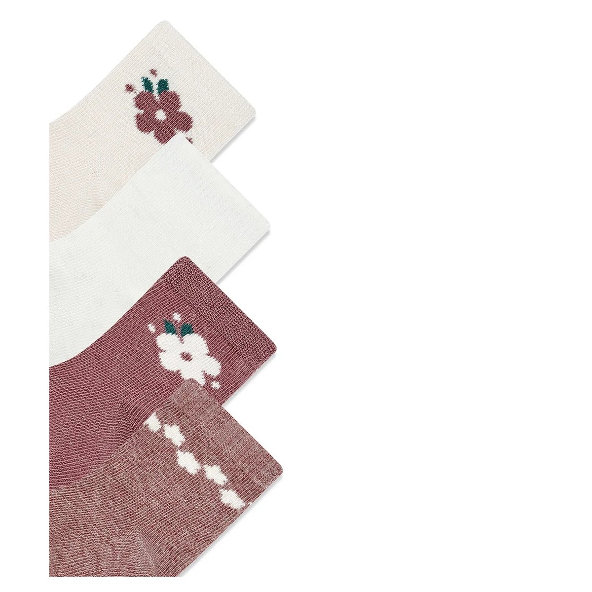 8 Pair of Woven Sock 0-12M - Pink