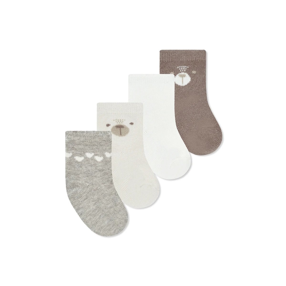 8 Pair of Woven Sock 0-12M - Beige